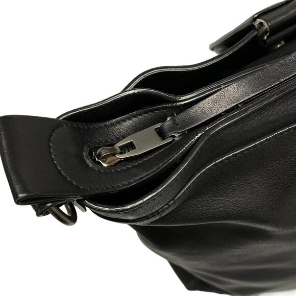 Auth BALENCIAGA Black Out City 459509 Black Leather Handbag - Picture 10 of 16